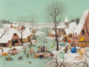Button of Winter Landscape from Micha Lobi