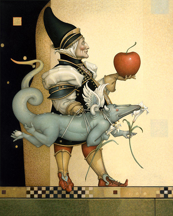 Michael Parkes artwork The Dragon Collector on canvas
