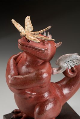 Dragon Dragon "RED" a sculpture of Michael Parkes (Close up)
