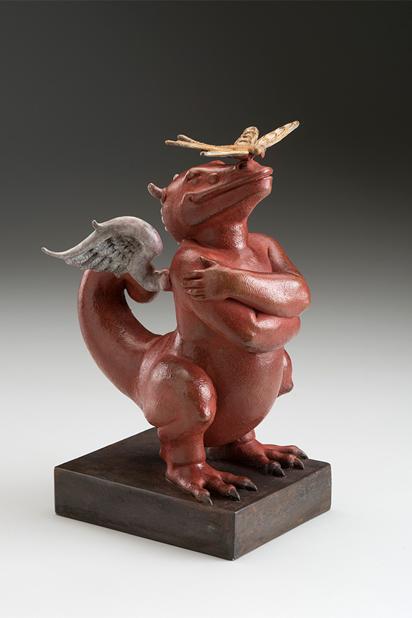 Dragon Dragon "Red" a sculpture of Michael Parkes