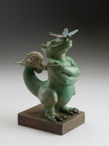Dragon Dragon "Green" a sculpture of Michael Parkes