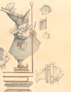 Giclee of Michael Parkes, The Librarian