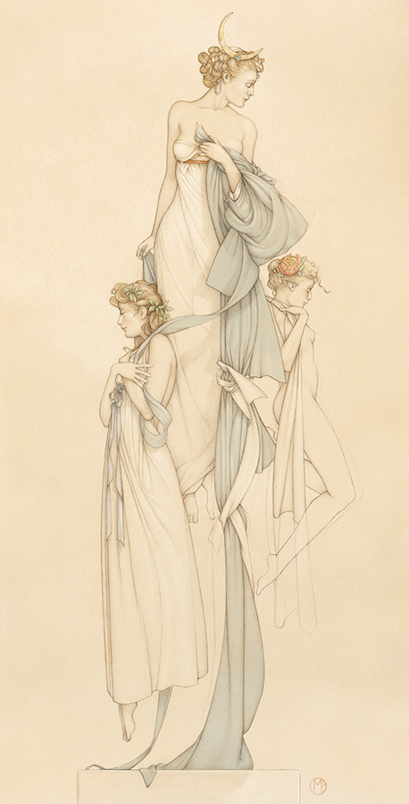 Giclee of Michael Parkes, The Three Graces