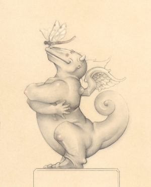 Giclee of Michael Parkes, Dragon - Dragon (drawing) on paper