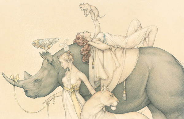 Giclee of Michael Parkes, Traveling Circus, 2011 on paper