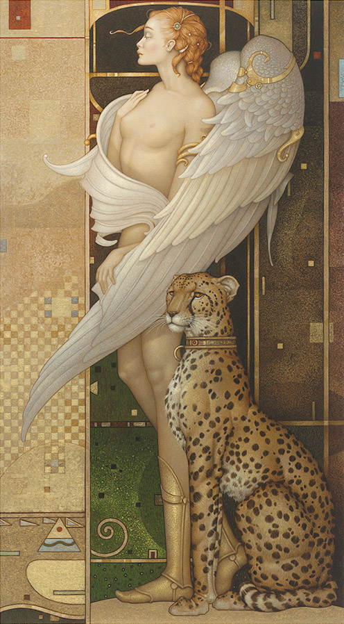 Giclee of Michael Parkes Gold Angel