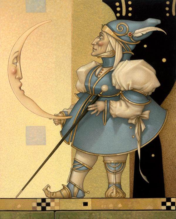 Giclee of Michael Parkes, Moon Minders New Moon