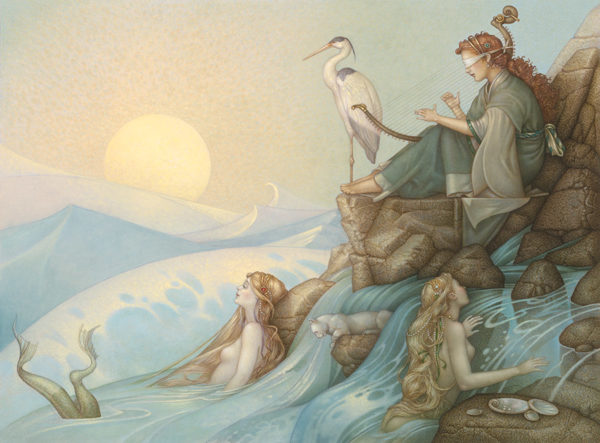 Michael Parkes - Morning Song, canvas giclee
