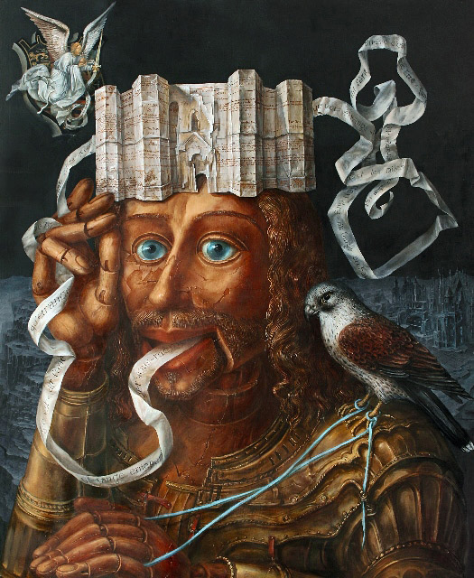 An artwork of A. Müller-Jontschewa, called Botschaft vom Castel del Monte