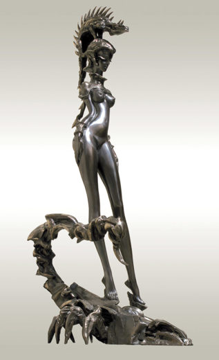 A bronze sculpture of Igor Grechanyk, called Time of Scorpio