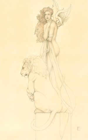 Giclee of Michael Parkes, Last Lion