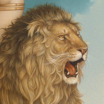 Detail of Michael Parkes Giclee Lion's Return