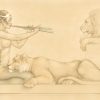 Masterwork on Vellum of Michael Parkes called Lion's Song