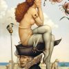 Canvas Giclee of Michael Parkes Summer and Winter