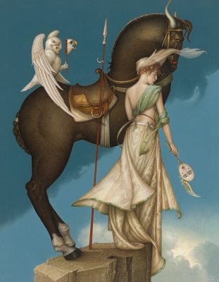 Canvas Giclee of Michael Parkes The Summit