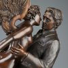 A sculpture of Michael Parkes called Angel Affair TRADIONAL PATINA (Close-up)