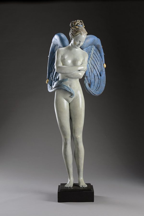 A sculpture of Michael Parkes called Angel CUSTOM PATINA