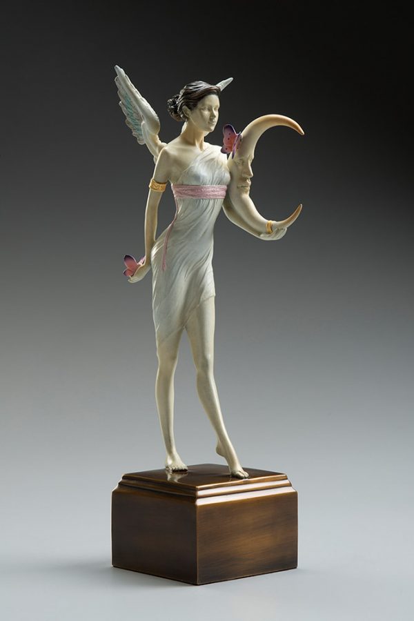 A sculpture of Michael Parkes called Butterfly Moon