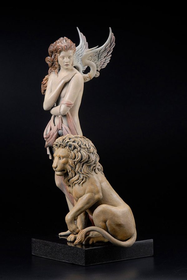 A sculpture of Michael Parkes called The Last Lion (Right)