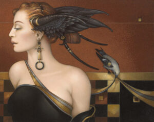 Canvas Giclee of Michael Parkes Black Orchid