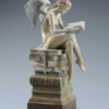 Bronze Custom Patina Sculpture of Michael Parkes Ex Libris (Beauty in Bronze)