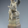 Bronze Custom Patina Sculpture of Michael Parkes Ex Libris (Beauty in Bronze) - side