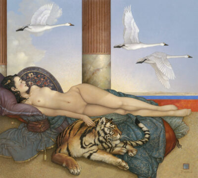 Canvas Giclee of Michael Parkes Going Nowhere 2020