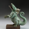 Bronze Custom Patina Sculpture of Michael Parkes Laughing Dragon