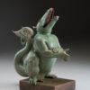 Sculpture of Michael Parkes Laughing Dragon - side