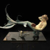 Bronze Custom Patina Sculpture of Michael Parkes Mermaid Dreaming