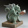Bronze Custom Patina Sculpture of Michael Parkes "REX" Libris Dragon