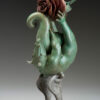 Bronze Custom Patina Sculpture of Michael Parkes Rose Play Dragon - side 2