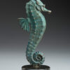 Bronze Custom Patina Sculpture of Michael Parkes Seahorse
