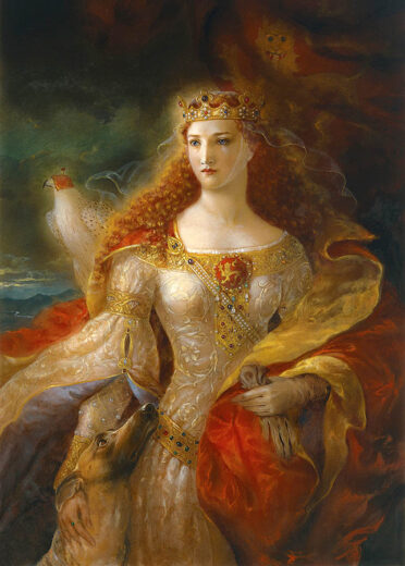 An artwork from Kinuko Y Craft, called Eleanor of Aquitaine